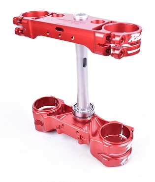 BETA Rubber Mounted Split Triple Clamp Set 22mm Offset - RED