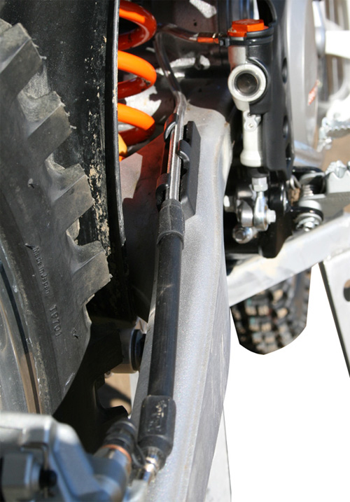 KTM/HUSQ/GAS/TRI braided Steel Rear Brake Line Clear