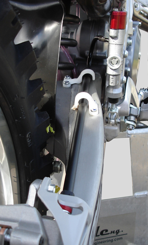 2024+ KX450 & Yamaha Braided Steel Rear Brake Line Black