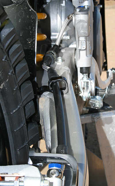 RMZ braided Steel Rear Brake Line