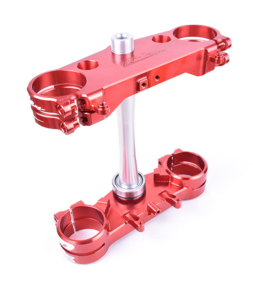 2021-24 CRF Split Triple Clamp Set 23.5mm Offset - Red