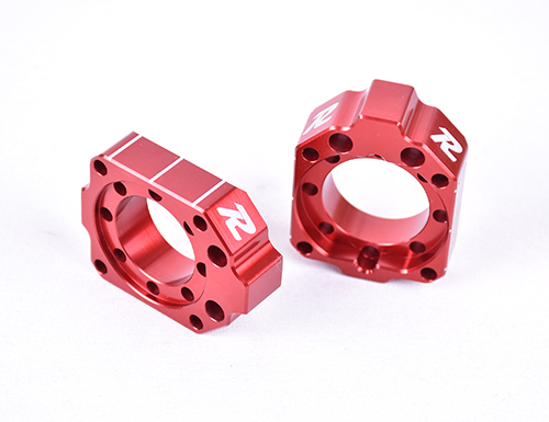 Honda Reversible Billet Axle Blocks, RED