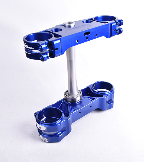 22mm Offset 2013-22 KTM/HUSQ & 23 off-road models, 21-23 GAS Rubber Mounted Split Triple Clamp Set Limited Edition - Blue