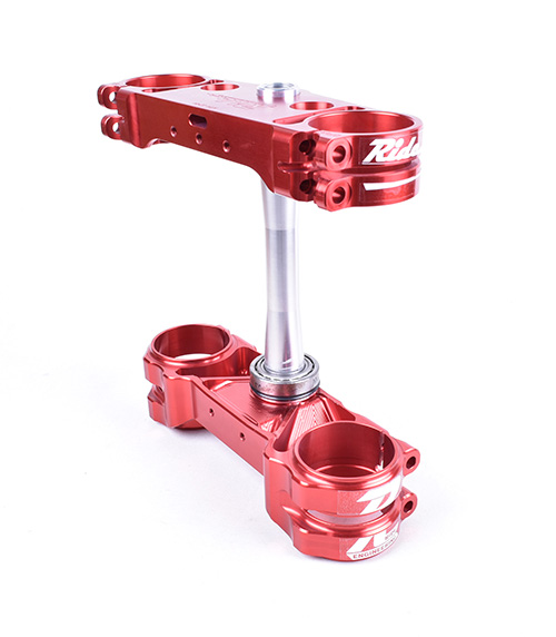22mm Offset 2021-23 GASGAS, 13-22 KTM/HUSQ & 23 off-road models Rubber Mounted Split Triple Clamp Set - Red