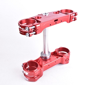 23.5mm Offset 2023.5+ GasGas Rubber Mounted Split Triple Clamp - Red