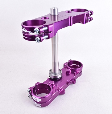 NEW! 23.5MM Offset YZ250 Split Triple Clamp Set-Full Rubber Mount Design, Limited Edition Purple