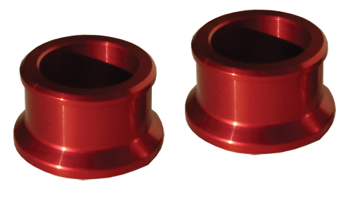 Yamaha 22mm Axle Rear Wheel Spacers, red