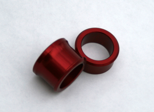 Yamaha Front Wheel Spacers, Small Axle, Red